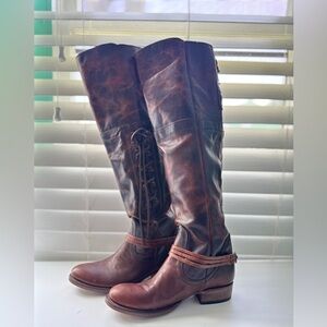 Union Of Angels Brown Knee High Leather Boots
